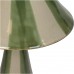 Керамична настолна лампа 29х35см Stripes зелена